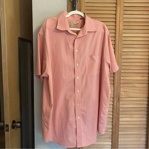 Roundtree & Yorke Men’s Shirt Short Sleeve Orange Gold Label Size 2XT LNWOT